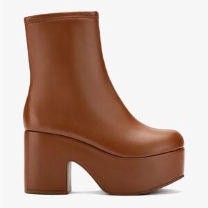 Larroude Tan Platform Boots